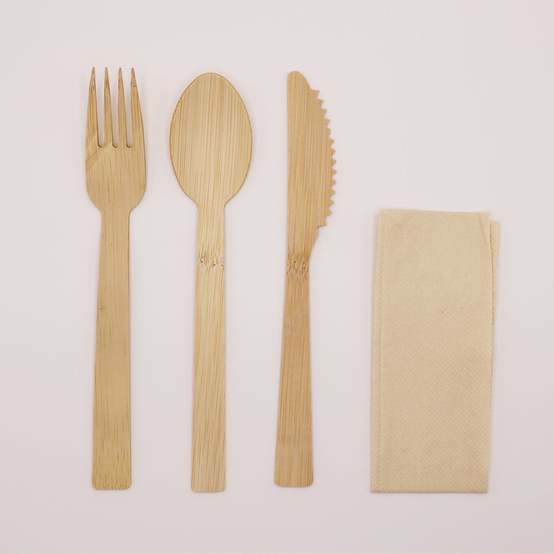 Ensemble de couverts en bambou ( Lot de 10 sets )